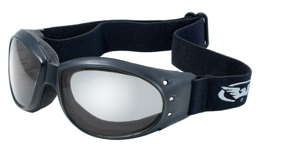 Adventure Foldable Goggles Black Frame Clear Lenses 