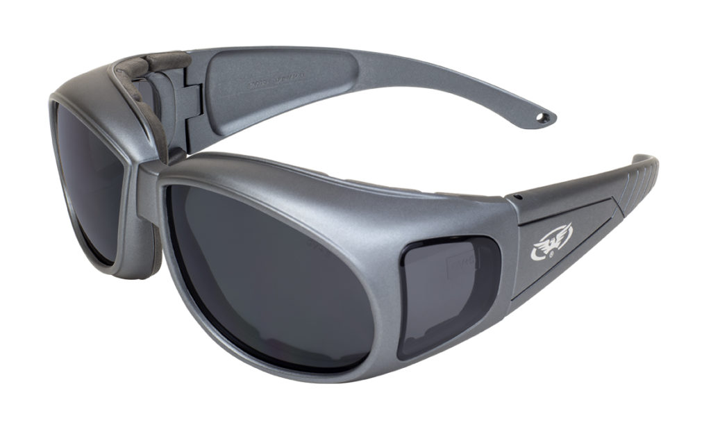 Global Vision due coppie di rider sicurezza motociclo occhiali da sole nero frames una coppia obiettivo chiaro e un paio di fumo lens con microfibra borse ansi z87.1 